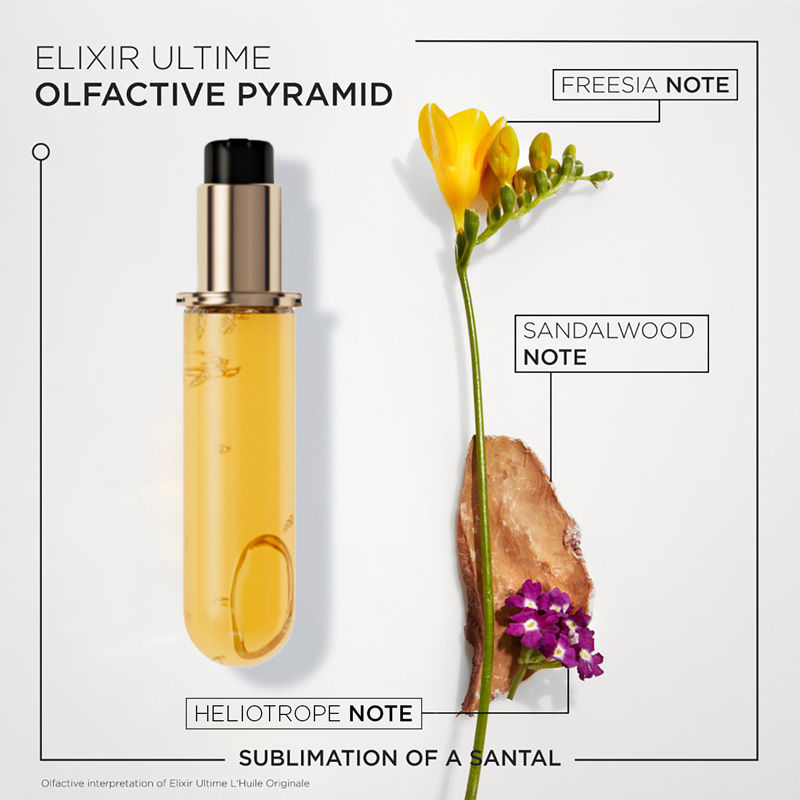 Kérastase Elixir Ultime Hair Oil-In-Serum Refill, 2X Shinier Hair, 96H Anti-Frizz Action, 75ml