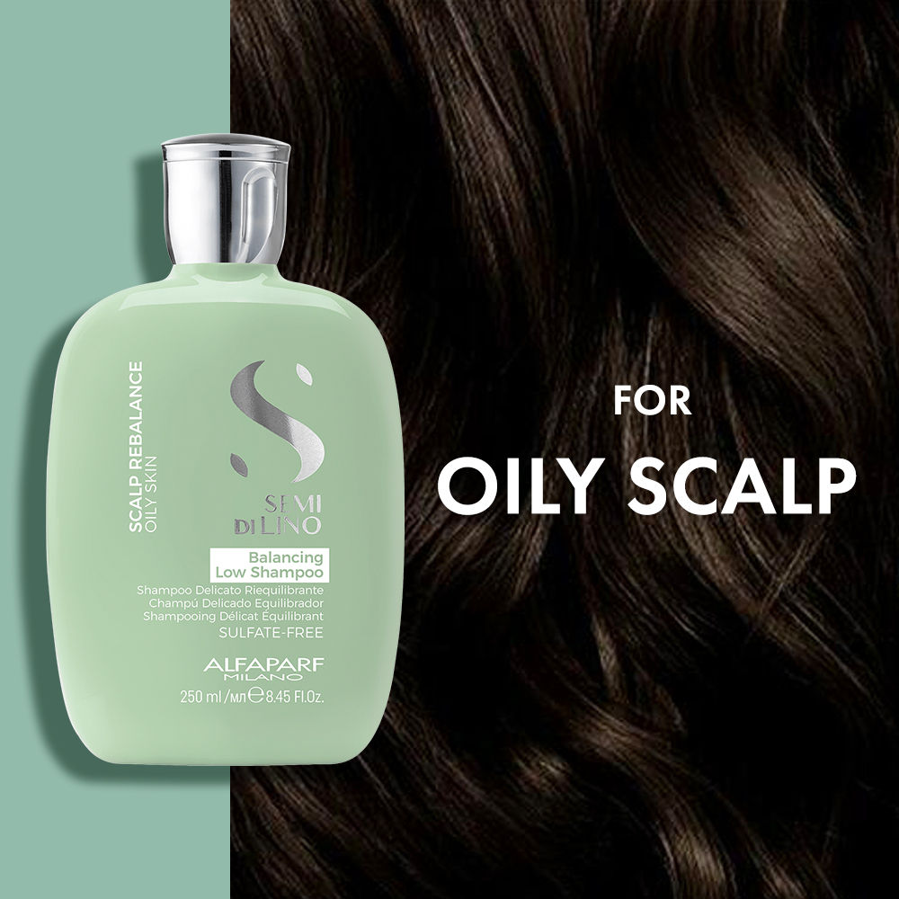 ALFAPARF MILANO Scalp Rebalance Shampoo For Oily Scalp & Frizzy Hair, Sulfate Free, 250ml