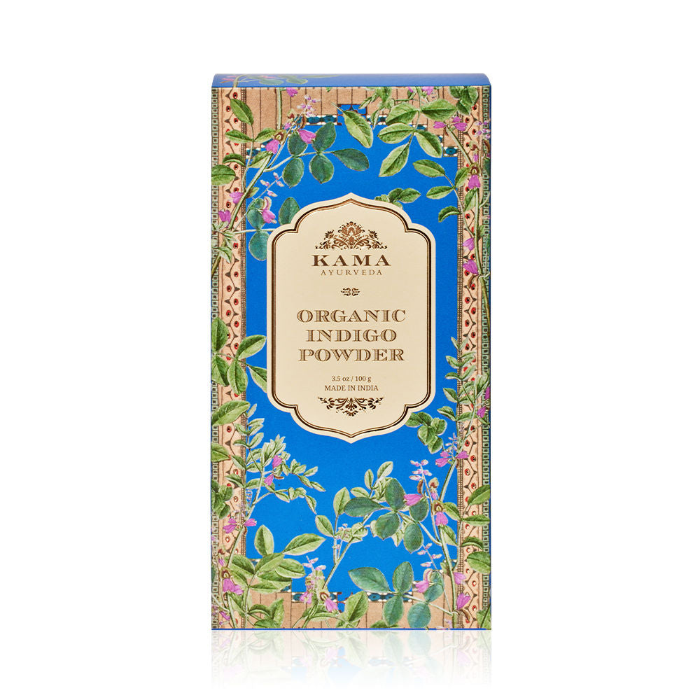 Kama Ayurveda Organic Indigo Powder For Natural Hair Coloring- 100% Organic, Prevents Premature Graying, 100g, Buy from Indicrest