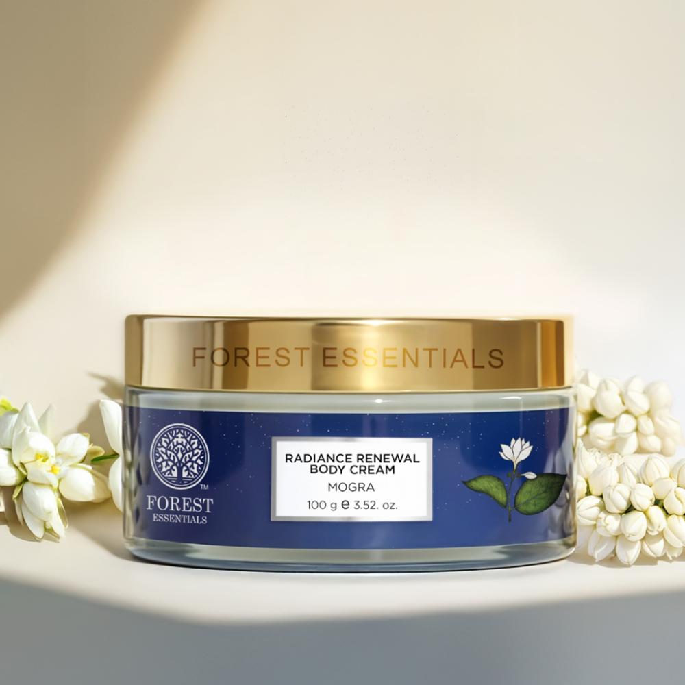 Forest Essentials Radiance Renewal Body Cream Mogra - Moisturising & Hydrating, 100g