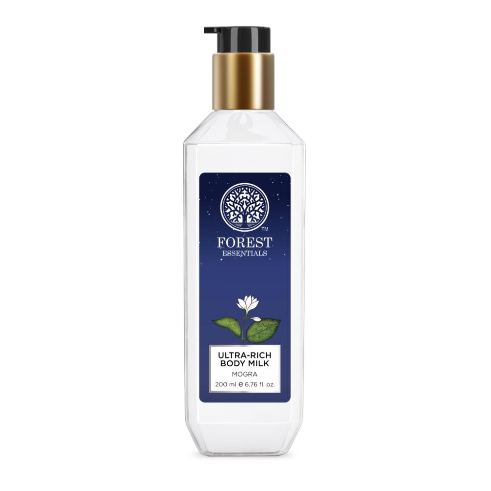 Forest Essentials Ultra-Rich Body Milk Mogra - Delicately Scented Ayurvedic Moisturising Body Lotion, 200ml, Buy from Indicrest