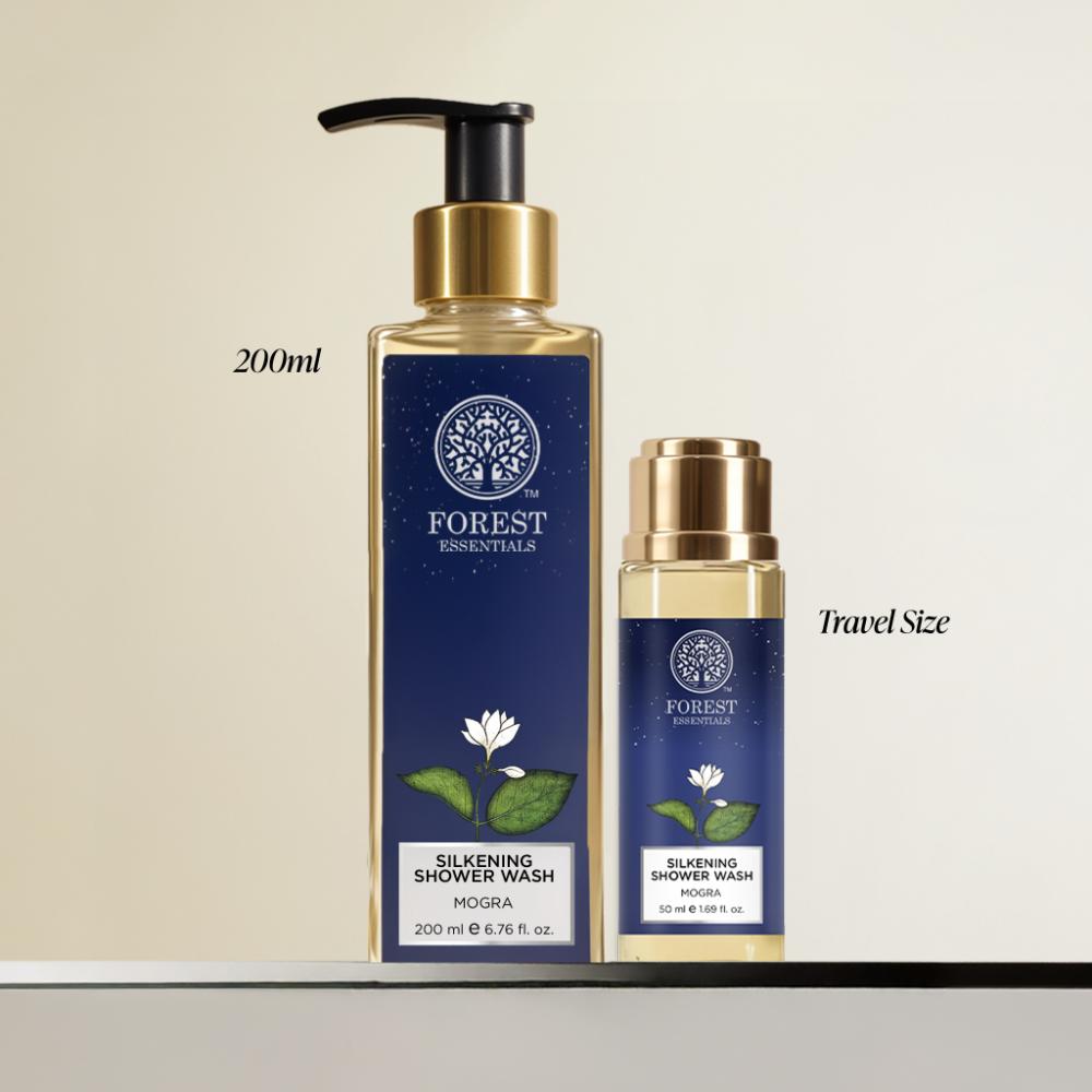 Forest Essentials Silkening Shower Wash Mogra - Delicately Scented, 50ml