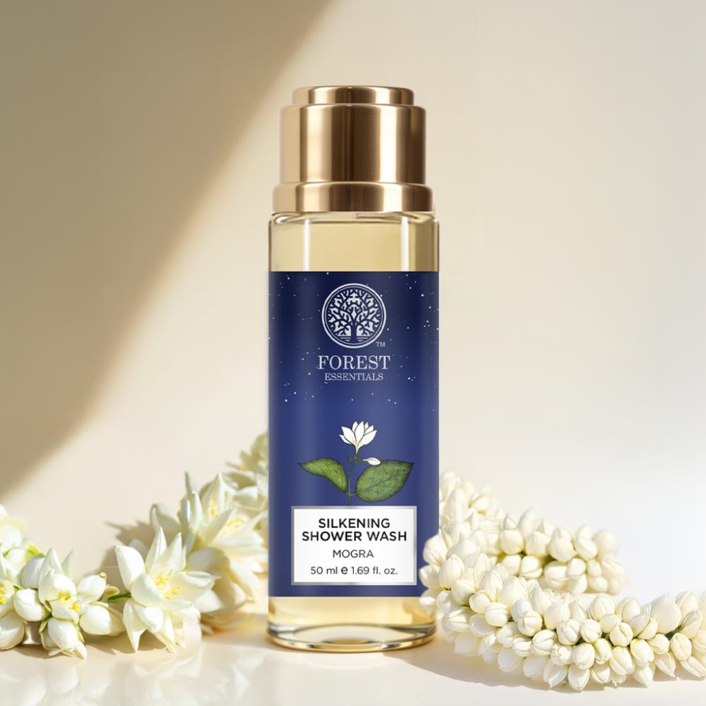 Forest Essentials Silkening Shower Wash Mogra - Delicately Scented, 50ml