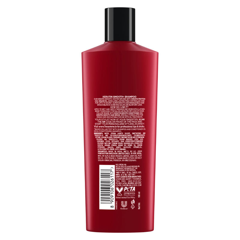 TRESemme Keratin Smooth With Argan Oil Shampoo, 180ml Buy at Indicrest Image 2