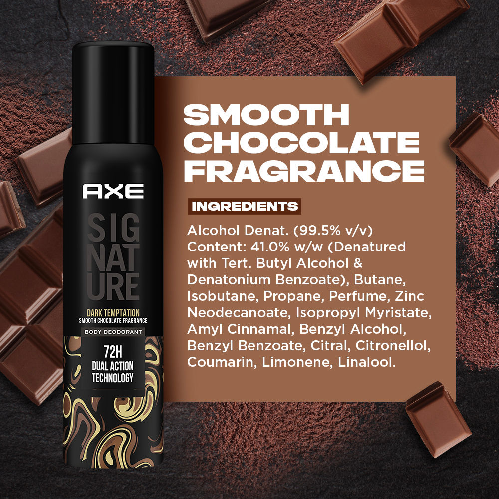Axe Sigture Dark Temptation Long Lasting No Gas Body Deodorant For Men, 154ml Buy at Indicrest Image 4