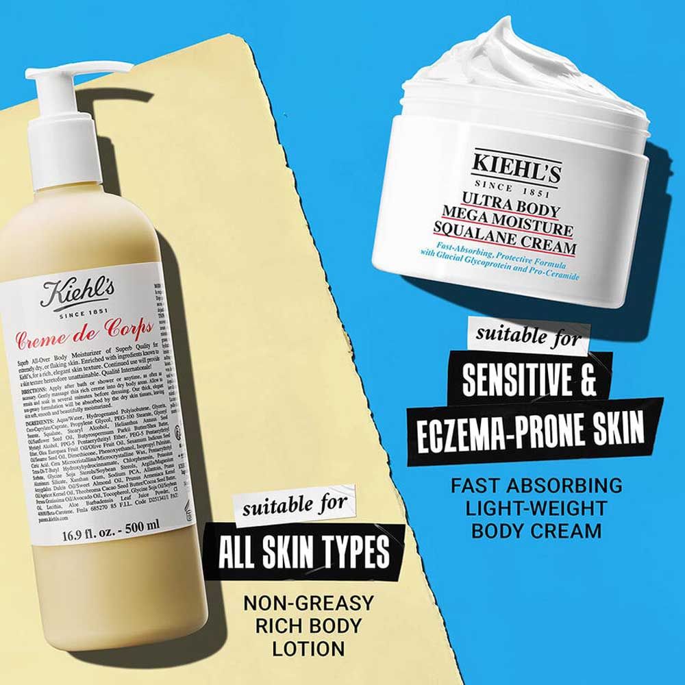 Kiehl's Ultra Body Mega Moisture Squalane Cream - For Deep Hydration, 250ml