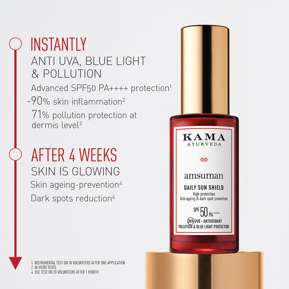 Kama Ayurveda Amsuman Daily Shield Sunscreen SPF 50 PA++++, 30ml