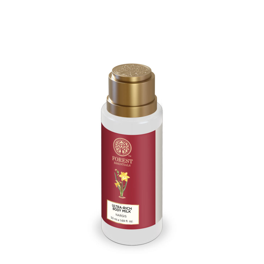 Forest Essentials Ultra-Rich Body Milk Nargis - Ayurvedic Moisturising Body Lotion, 50ml