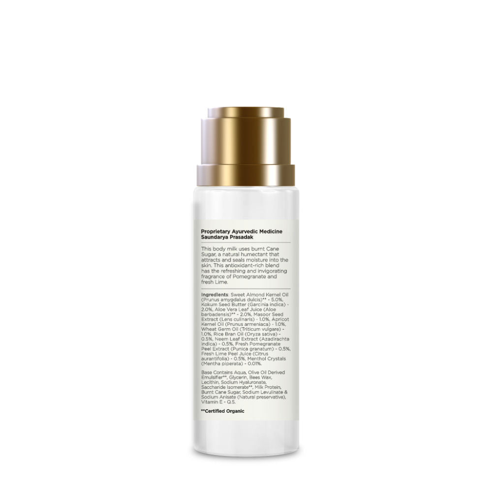 Forest Essentials Ultra Rich Body Milk Pomegrate Kerala Lime - Ayurvedic Moisturising Body Lotion, 50ml