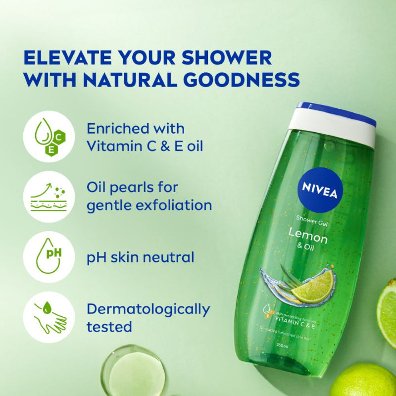 Nivea Lemon & care oil Body wash for long-lasting freshness, 500ml Buy at Indicrest Image 6