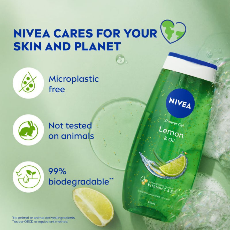 Nivea Lemon & care oil Body wash for long-lasting freshness, 500ml Buy at Indicrest Image 8