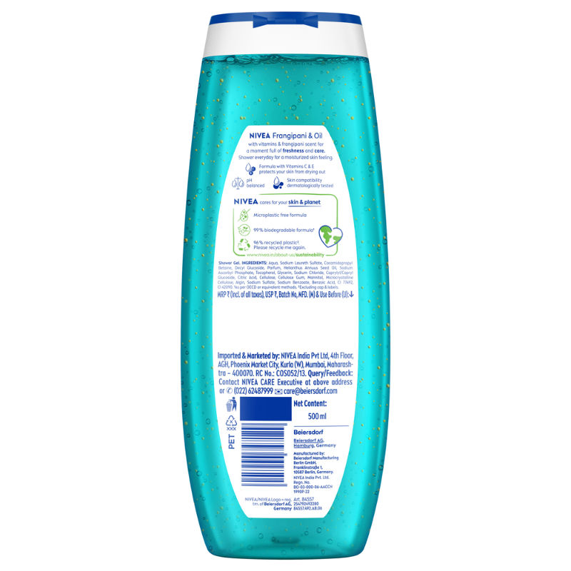 Nivea Frangipani & care oil Body wash for long-lasting freshness, 500ml Buy at Indicrest Image 11