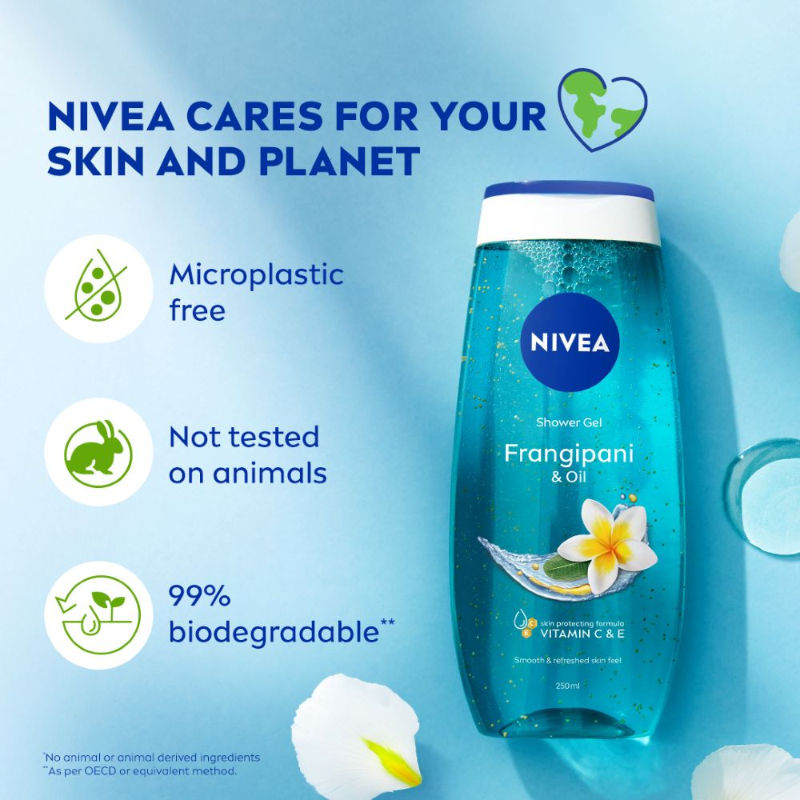 Nivea Frangipani & care oil Body wash for long-lasting freshness, 125ml Buy at Indicrest Image 9