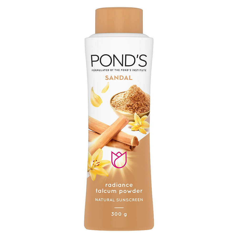 Pond’s Sandal Radiance Talcum Powder Natural Sunscreen, 300g Buy at Indicrest Image 2