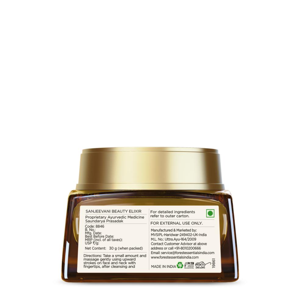 Forest Essentials Moisturising Day Cream Sanjeevani Beauty Elixir - Anti Ageing, Lightweight, 30g