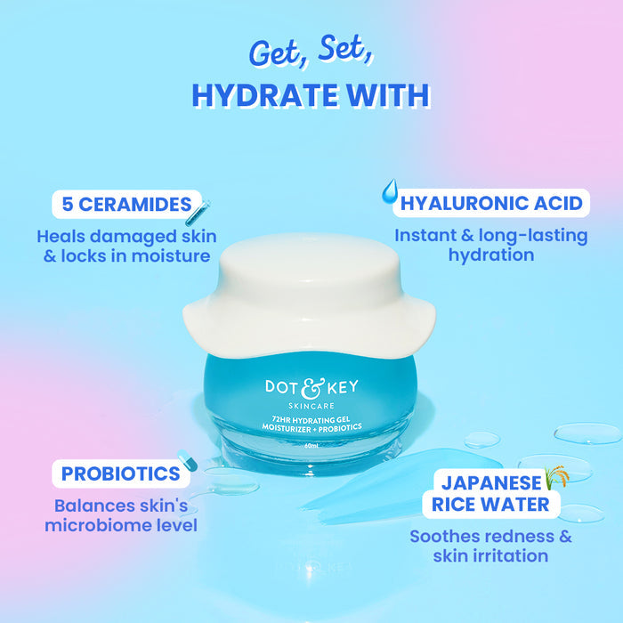 Dot & Key 72HR Hydrating Gel Moisturizer + Probiotics, 60ml Buy at Indicrest Image 3