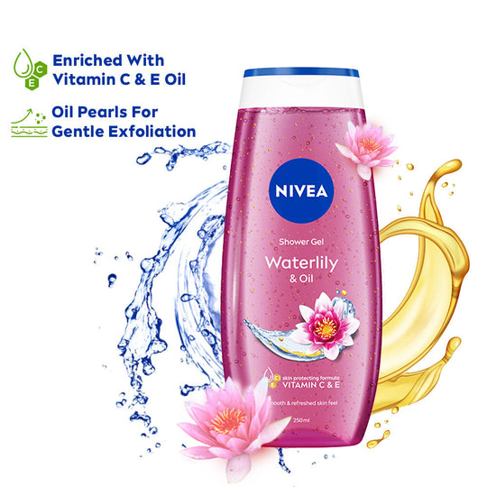 Nivea Waterlily & care oil Body wash for long-lasting freshness, 250ml Buy at Indicrest