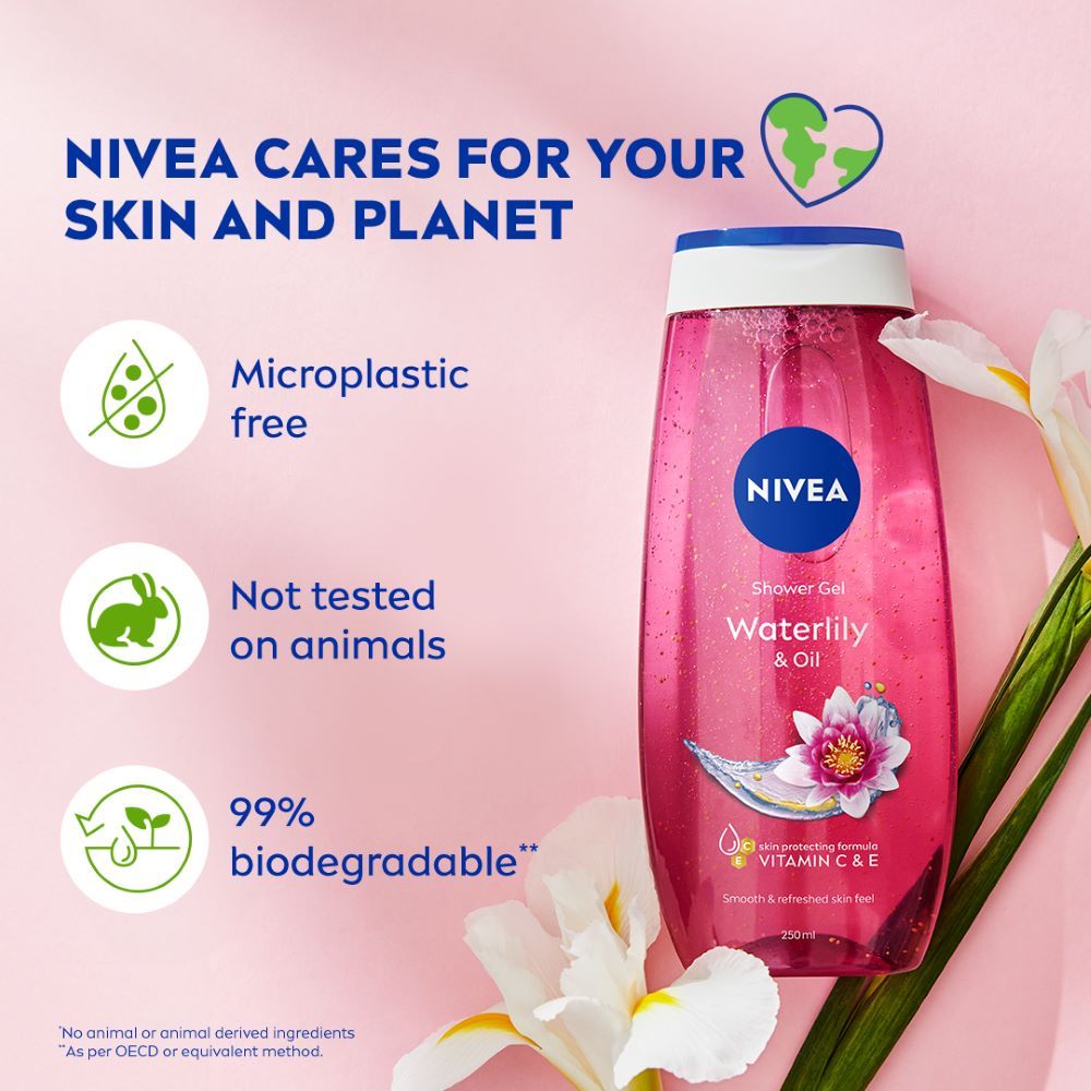 Nivea Waterlily & care oil Body wash for long-lasting freshness, 250ml Buy at Indicrest Image 9