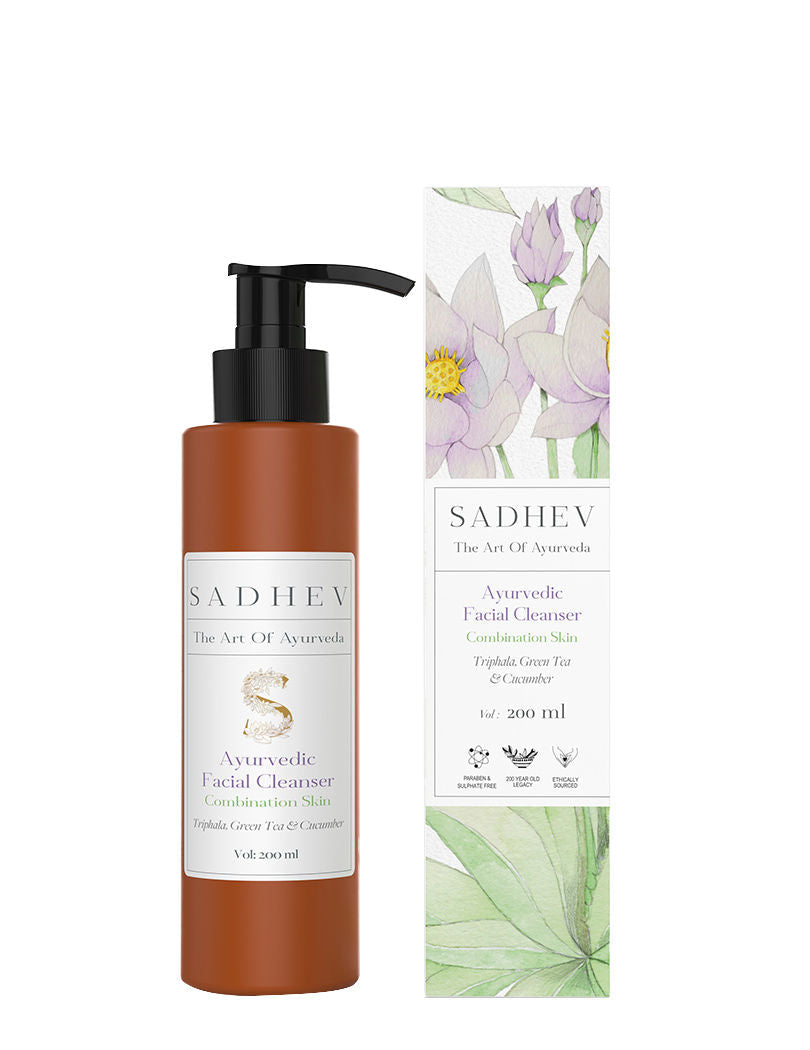 SADHEV Ayurvedic Facial Cleanser Combition Skin, 200ml