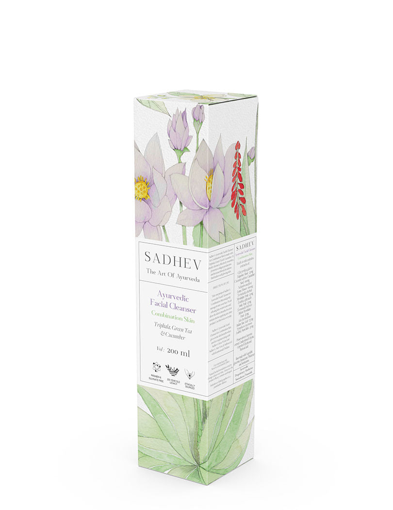 SADHEV Ayurvedic Facial Cleanser Combition Skin, 200ml