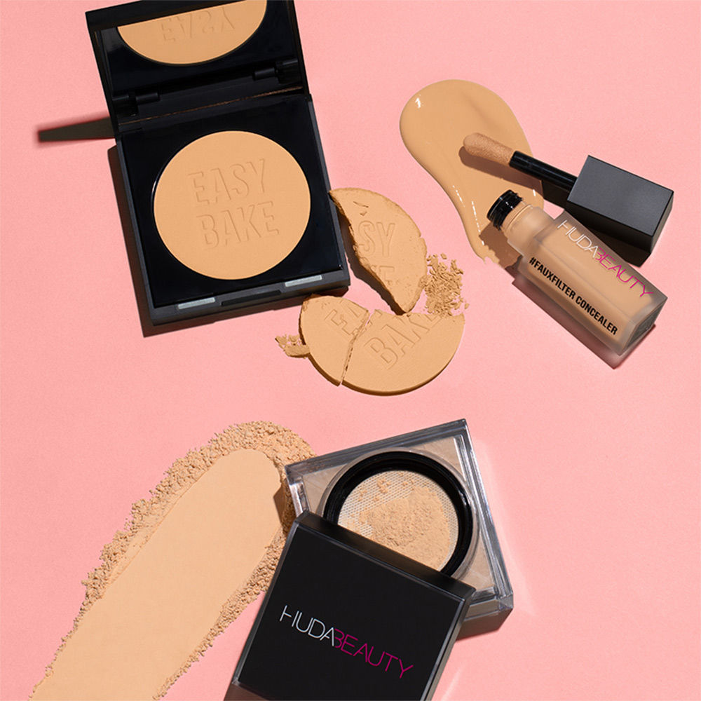 Huda Beauty Easy Bake And Snatch Pressed Powder - Banana Bread, 8.5 g