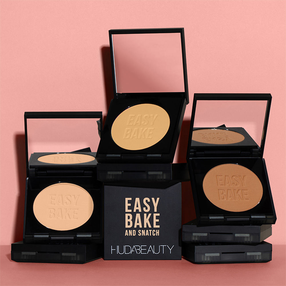 Huda Beauty Easy Bake And Snatch Pressed Powder - Banana Bread, 8.5 g