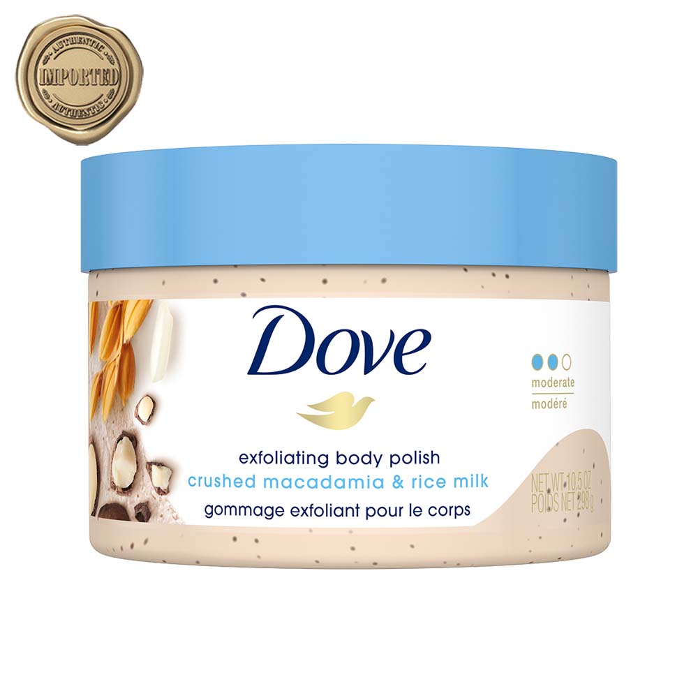 Dove Exfoliating Body Polish - Crushed Macadamia And Rice Milk, 298g Buy at Indicrest Image 2