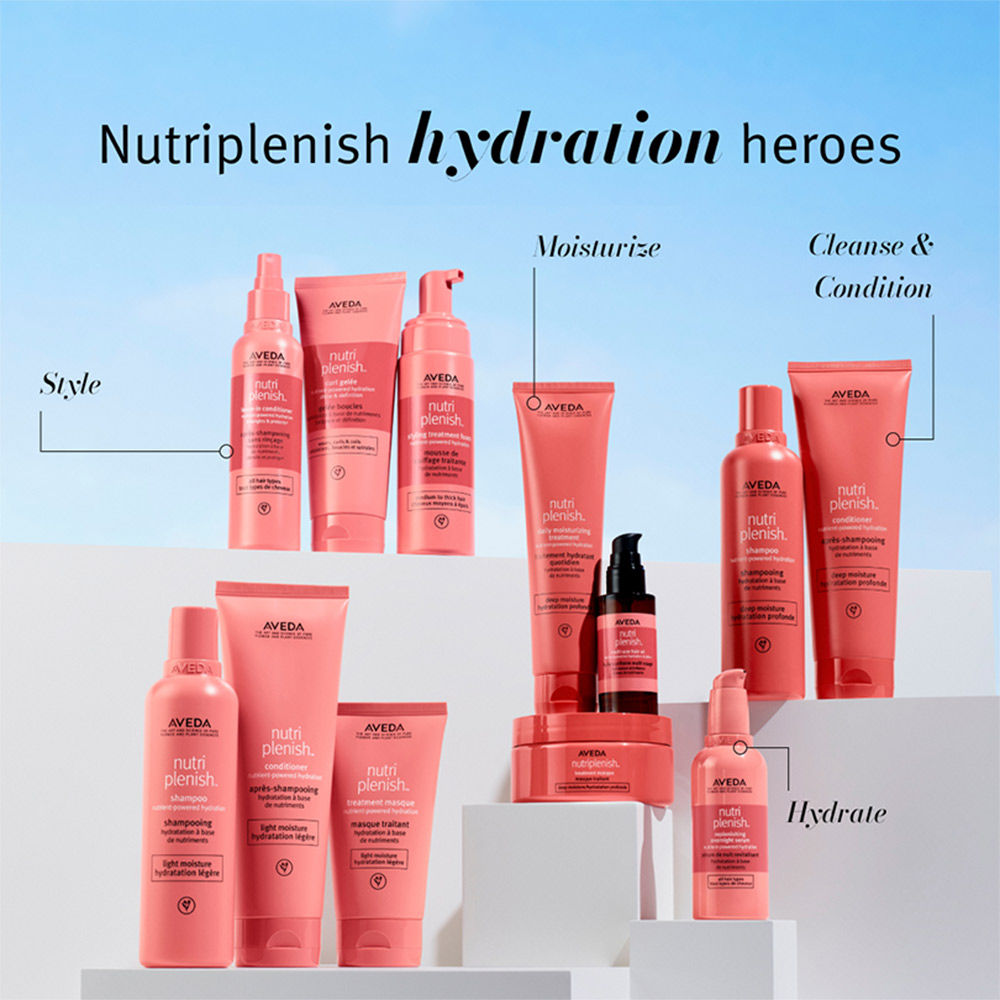 Aveda Nutriplenish Deep Hydration Shampoo for Dry & Frizzy Hair with Coconut Oil, 250ml