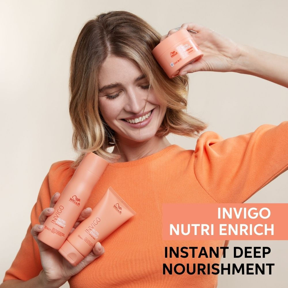 Wella Professionals Invigo Nutri Enrich Shampoo For Dry, Frizzy & Damaged Hair With Goji Berry, 50ml Buy at Indicrest Image 9