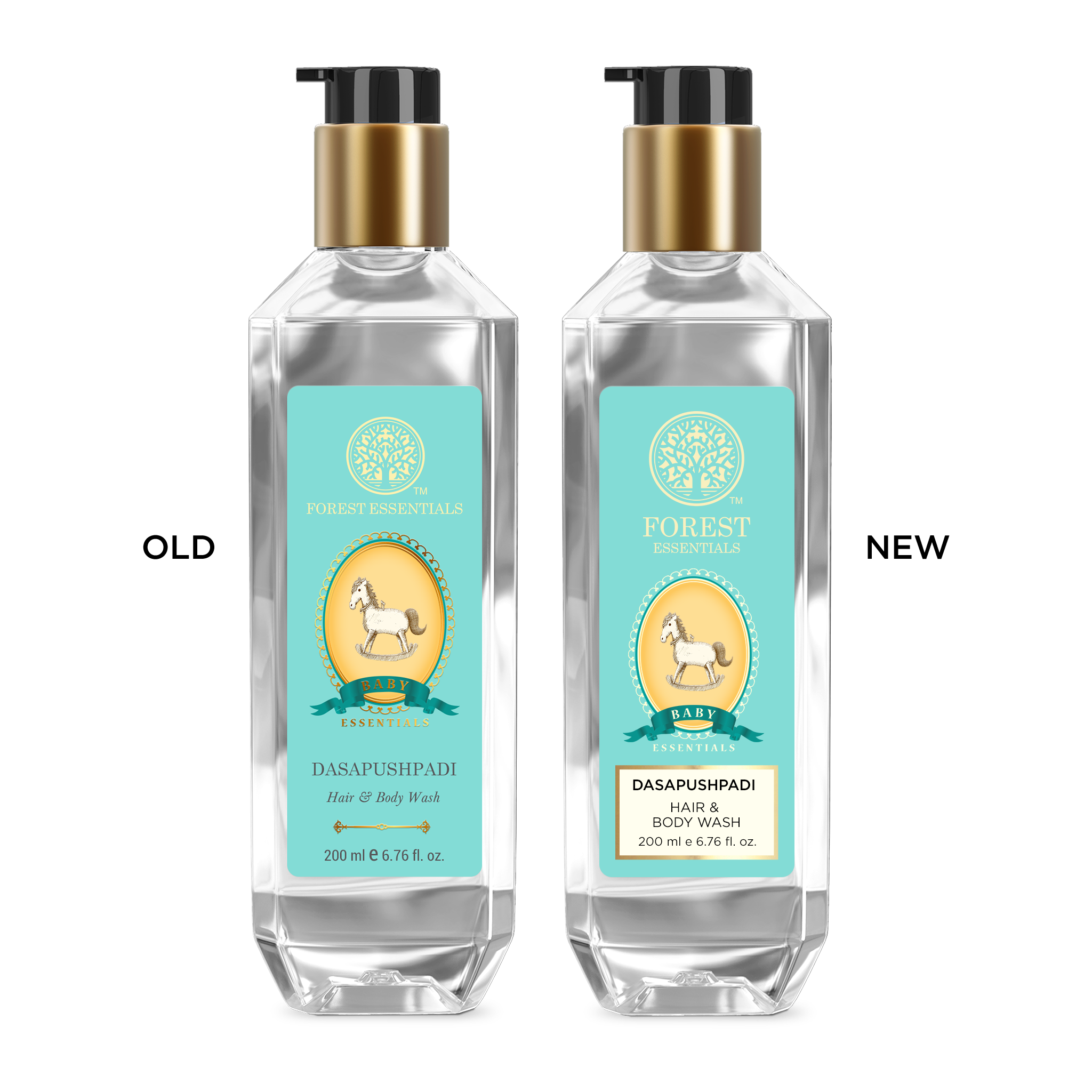 Forest Essentials Baby Hair, Body Wash Dasapushpadi - Natural, Ayurvedic, No Tears Formula, SLS Free, 200ml