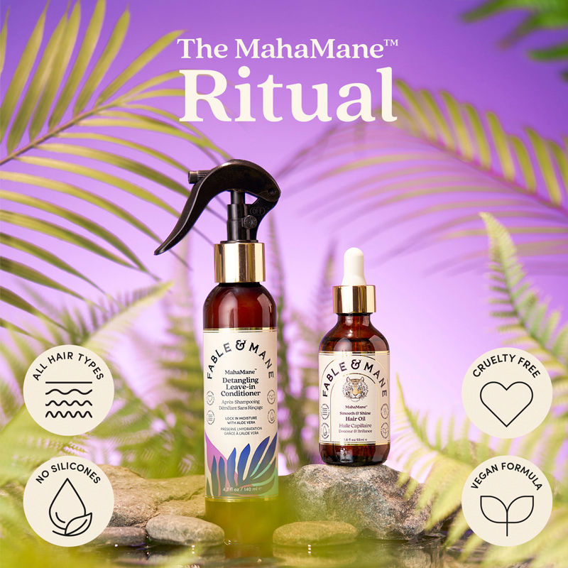 Fable & Mane MahaMane Detangling Leave-In Conditioner, 140ml