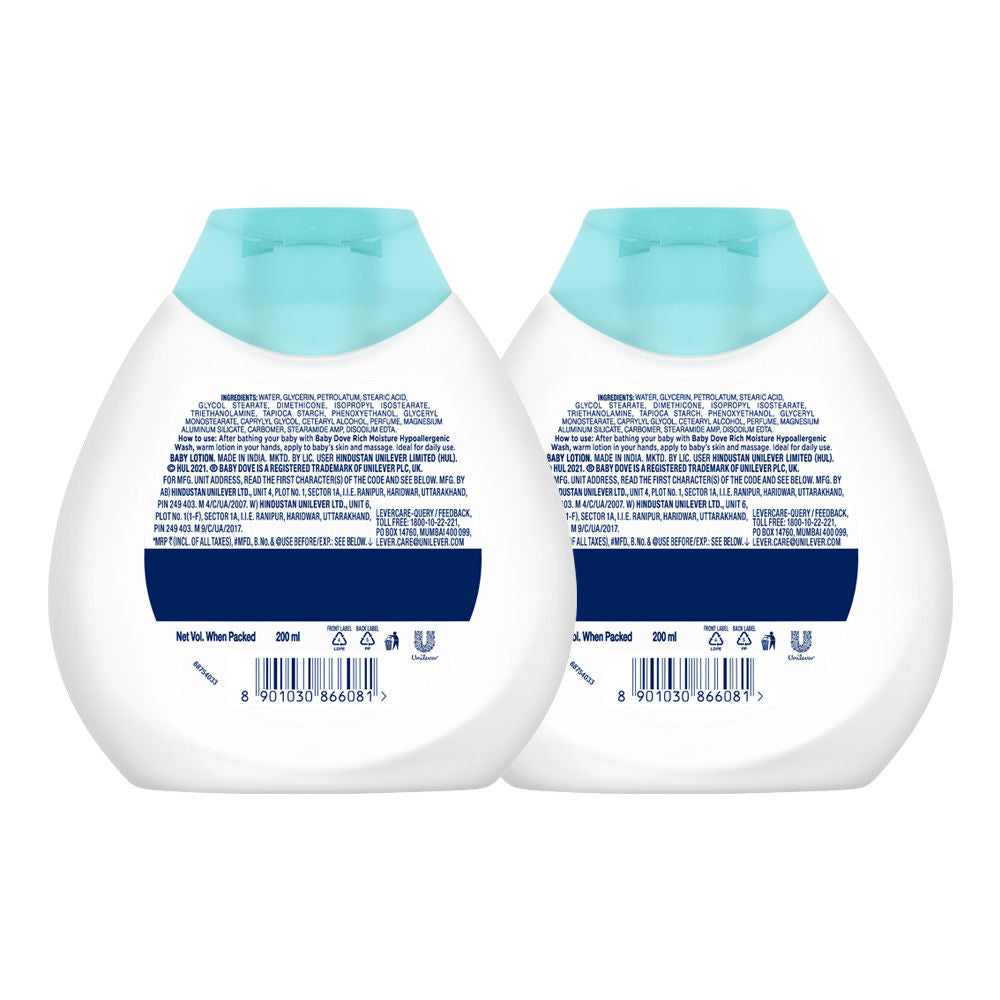 Dove Rich Moisture Lotion (Pack of 2), 400ml Buy at Indicrest Image 3