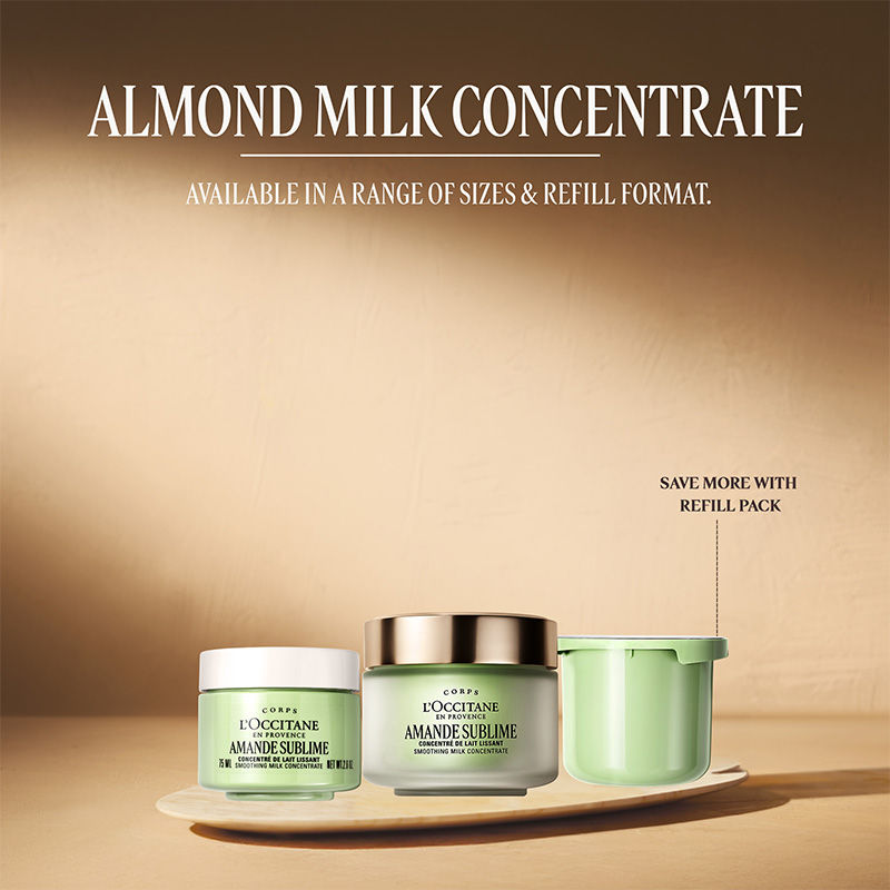 L'Occitane Almond Smoothing Milk Concentrate Refill, 200ml