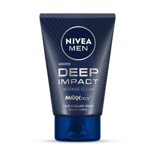 Nivea MEN Face Wash, Deep Impact Intense Clean, for Beard & Face, with Black Carbon, 100g Buy at Indicrest