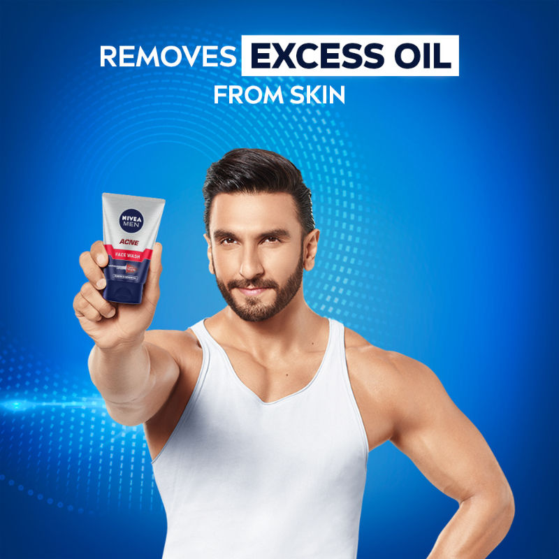 Nivea MEN Acne Face Wash for Oily & Acne Prone Skin, Fights Oil & Dirt with Magnolia Bark Power, 100g Buy at Indicrest Image 3