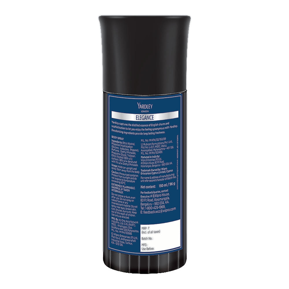 Yardley London - Elegance Body Spray For Men, 150ml Buy at Indicrest Image 3