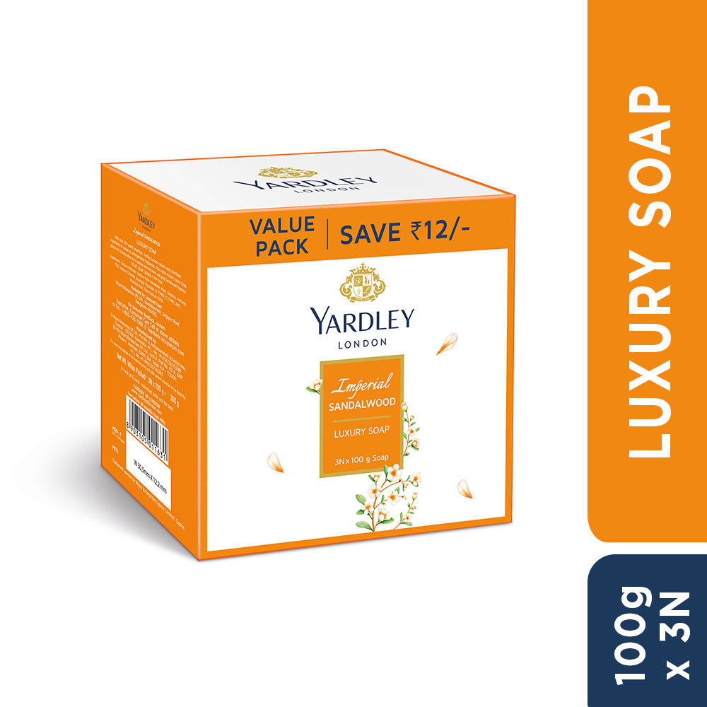 Yardley London Imperial Sandalwood Soap For Women (Pack of 3), 300g Buy at Indicrest
