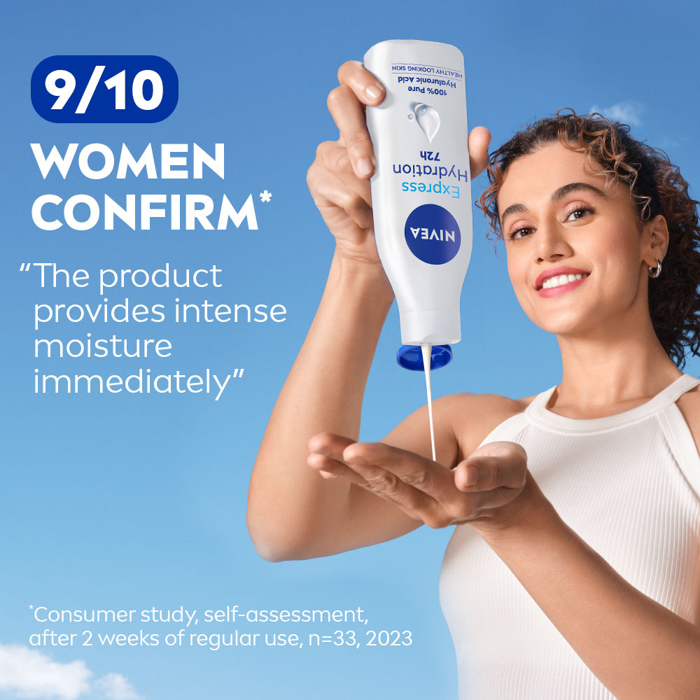 Nivea Express Hydration BODY LOTION with Sea Minerals - 5 in 1 COMPLETE CARE for 48H Moisturization, 200ml Buy at Indicrest Image 7