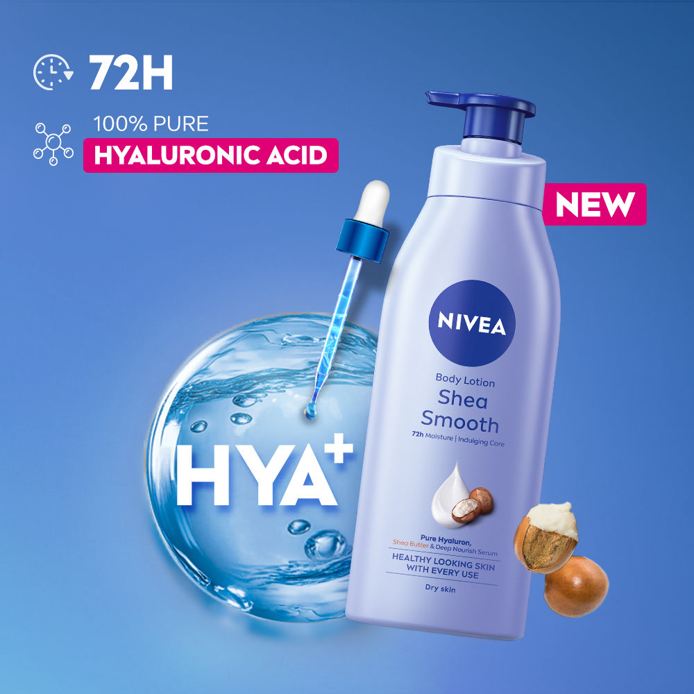 Nivea Shea butter Body Milk Lotion - 5 In 1 COMPLETE CARE For 72Hr Moisturised Skin Dry Skin, 400ml Buy at Indicrest Image 2