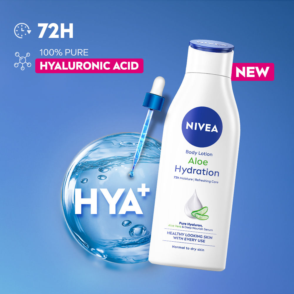 Nivea 100% NATURAL ALOEVERA Body lotion- 5 in 1 COMPLETE CARE for 48H Refreshing moisturization, 200ml Buy at Indicrest Image 3