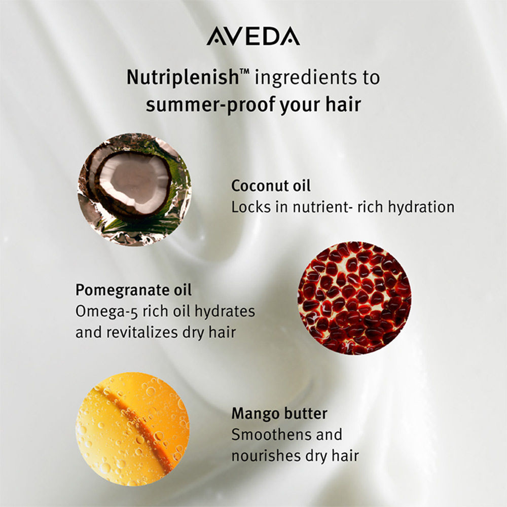 Aveda Nutriplenish Deep Hydration Shampoo for Dry & Frizzy Hair with Coconut Oil - Mini, 50ml
