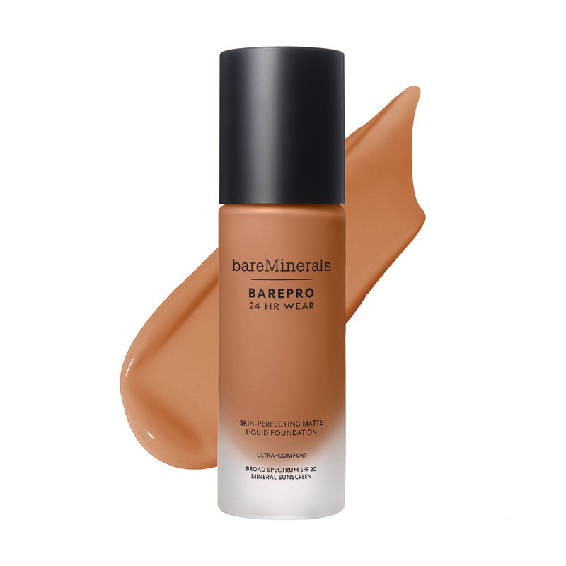 bareMinerals Barepro 24Hr Matte Perfection Liquid Foundation - Medium Deep 45 Neutral, 30ml, Buy from Indicrest