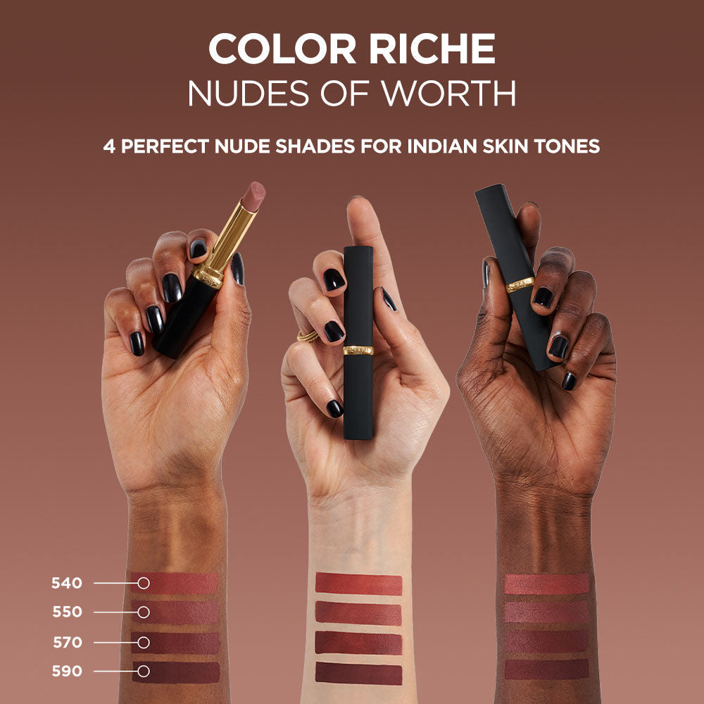 L'Oreal Paris Color Riche Intense Volume Matte Lipstick - 570 Worth It Intense, 2g Buy at Indicrest Image 6