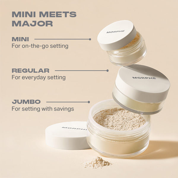 MORPHE Mini Bake & Set Setting Powder - Mini Translucent, 2.6g