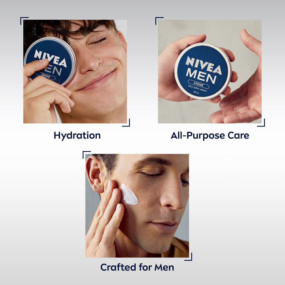 Nivea MEN Creme, Non Greasy Moisturizer, Cream for Face, Body & Hands, 75ml Buy at Indicrest Image 5