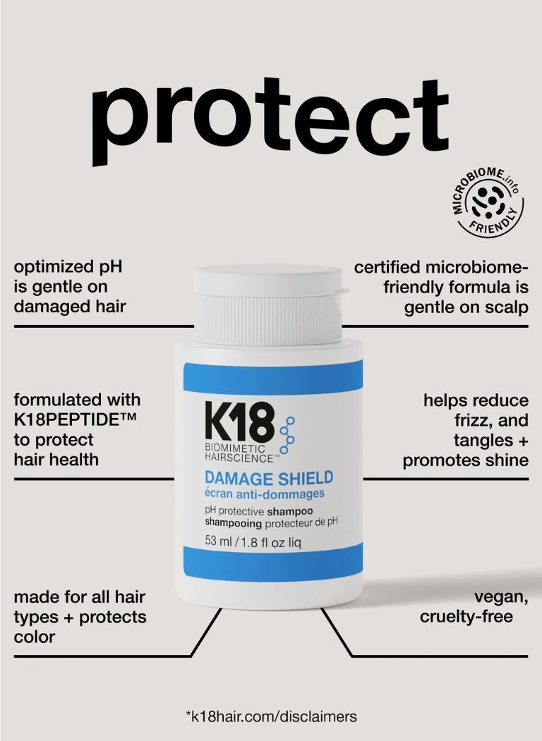 K18 DAMAGE SHIELD pH Protective Shampoo, 53ml