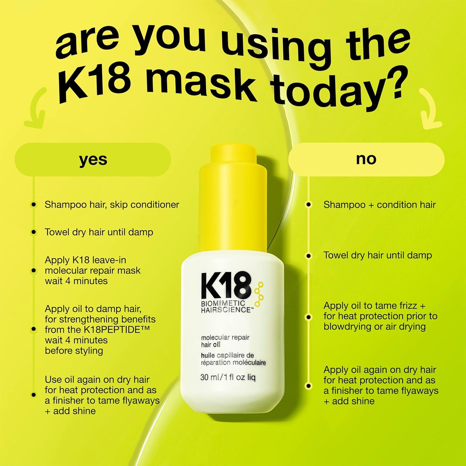 K18 Molecular Repair Hair Oil, 30ml