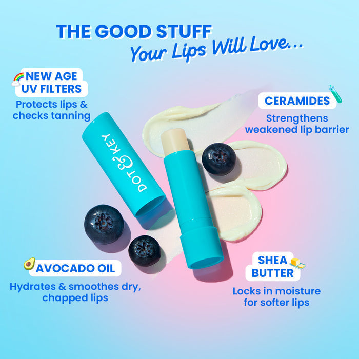 Dot & Key SPF 50+ Barrier Repair Hydrating Lip Balm, Blueberry Bliss Buy at Indicrest Image 4