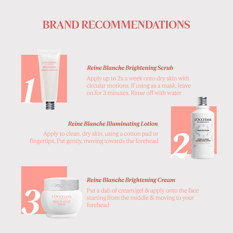 L'Occitane Reine Blanche Brightening Face Scrub, 75ml