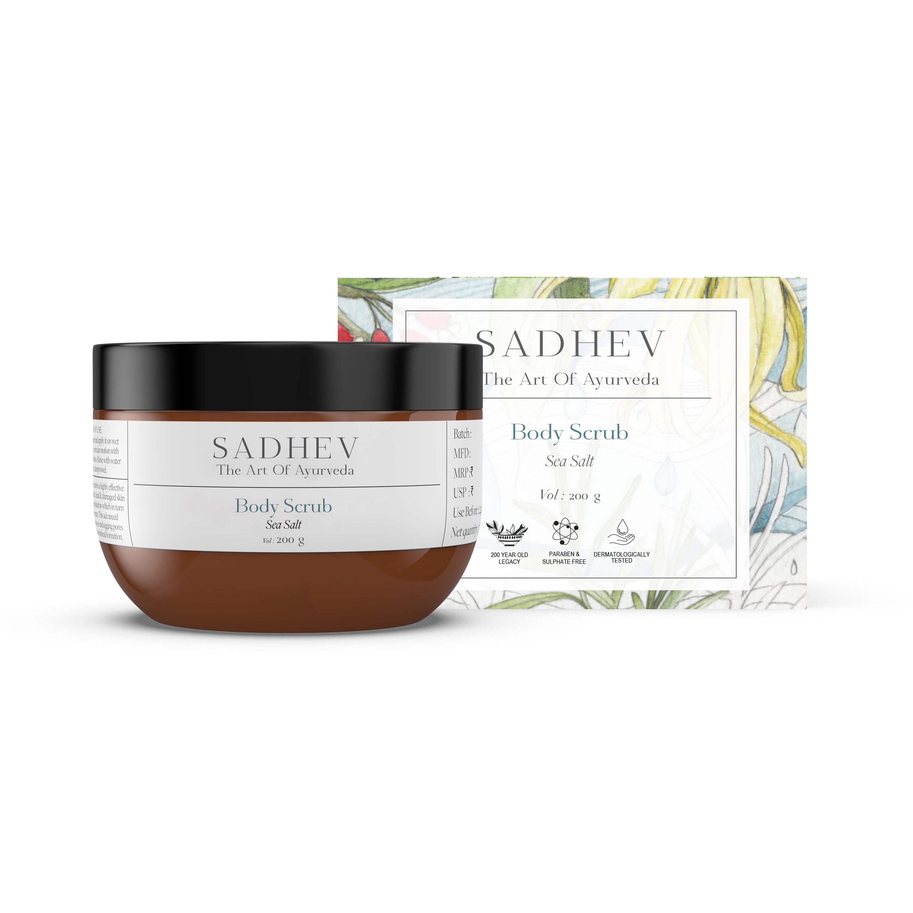 SADHEV Sea Salt Body Scrub, 200g
